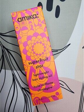 amika Superfruit Star Lightweight Hair Styling Oil Full Size 1.7 Oz